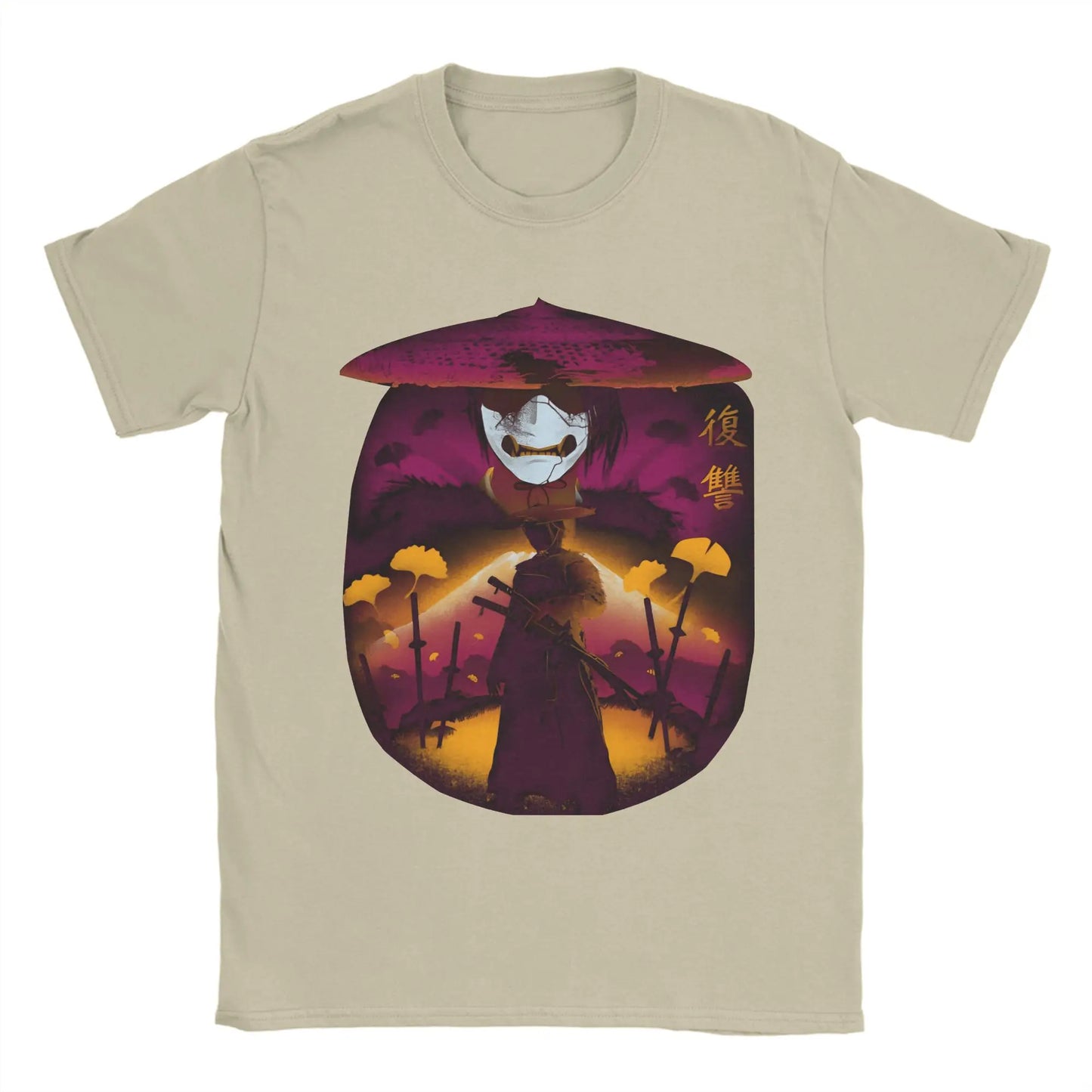 Ghost of Yotei Beige Samurai T Shirt