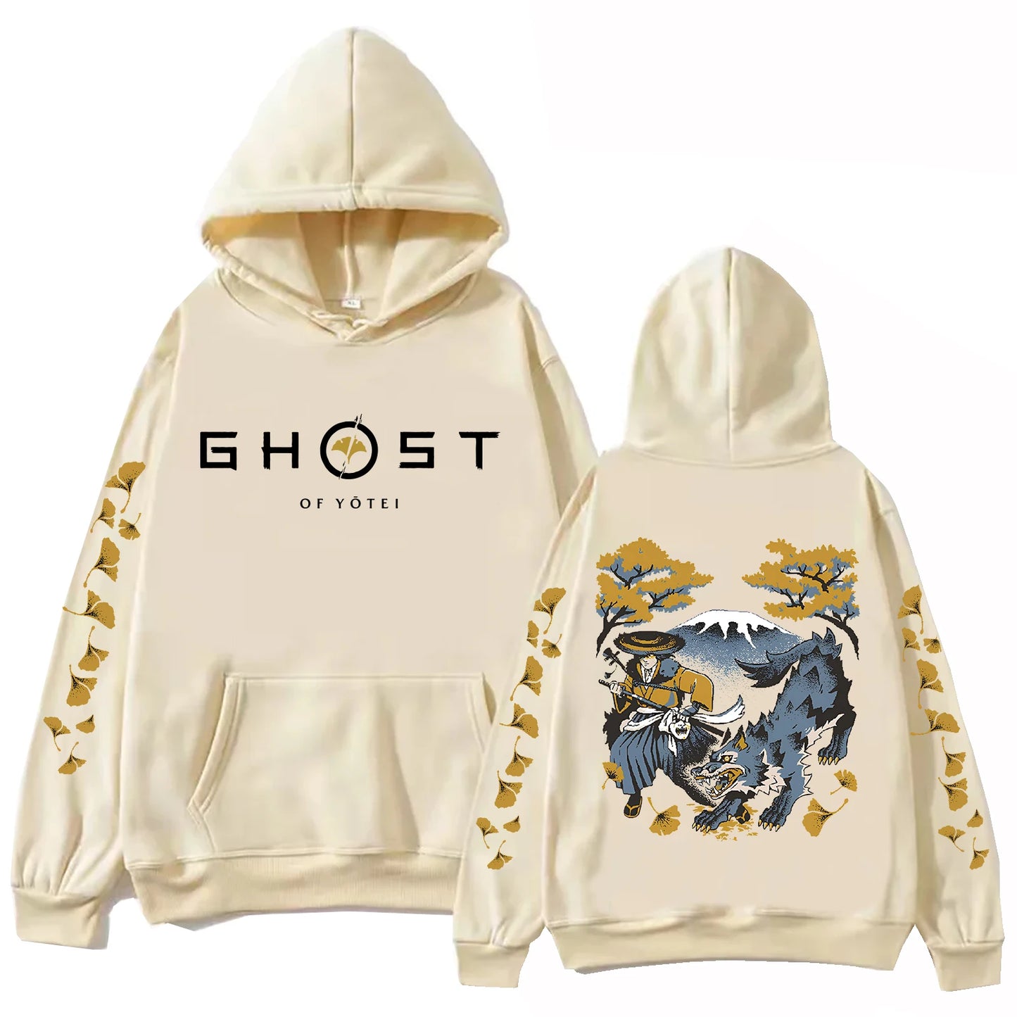 Ghost of Yotei Beige Hoodie