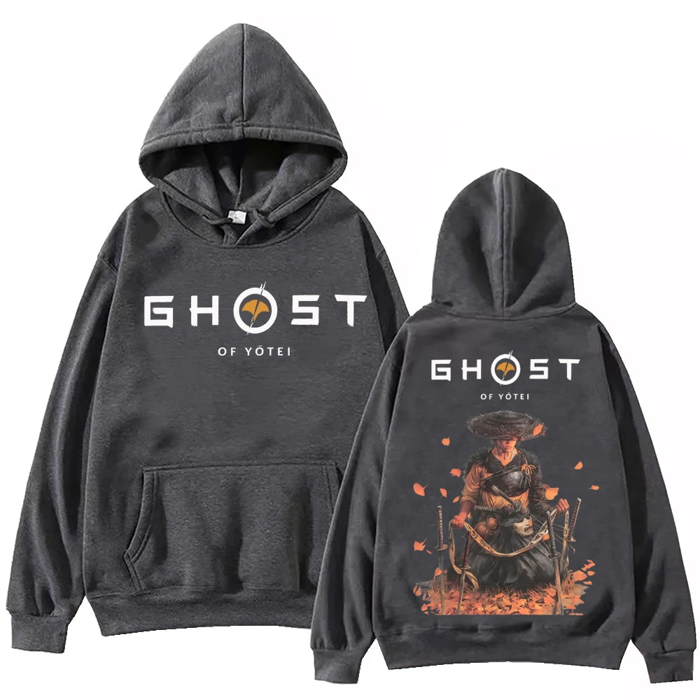 Ghost of Yotei Atsu Sakai Clan Grey Hoodie