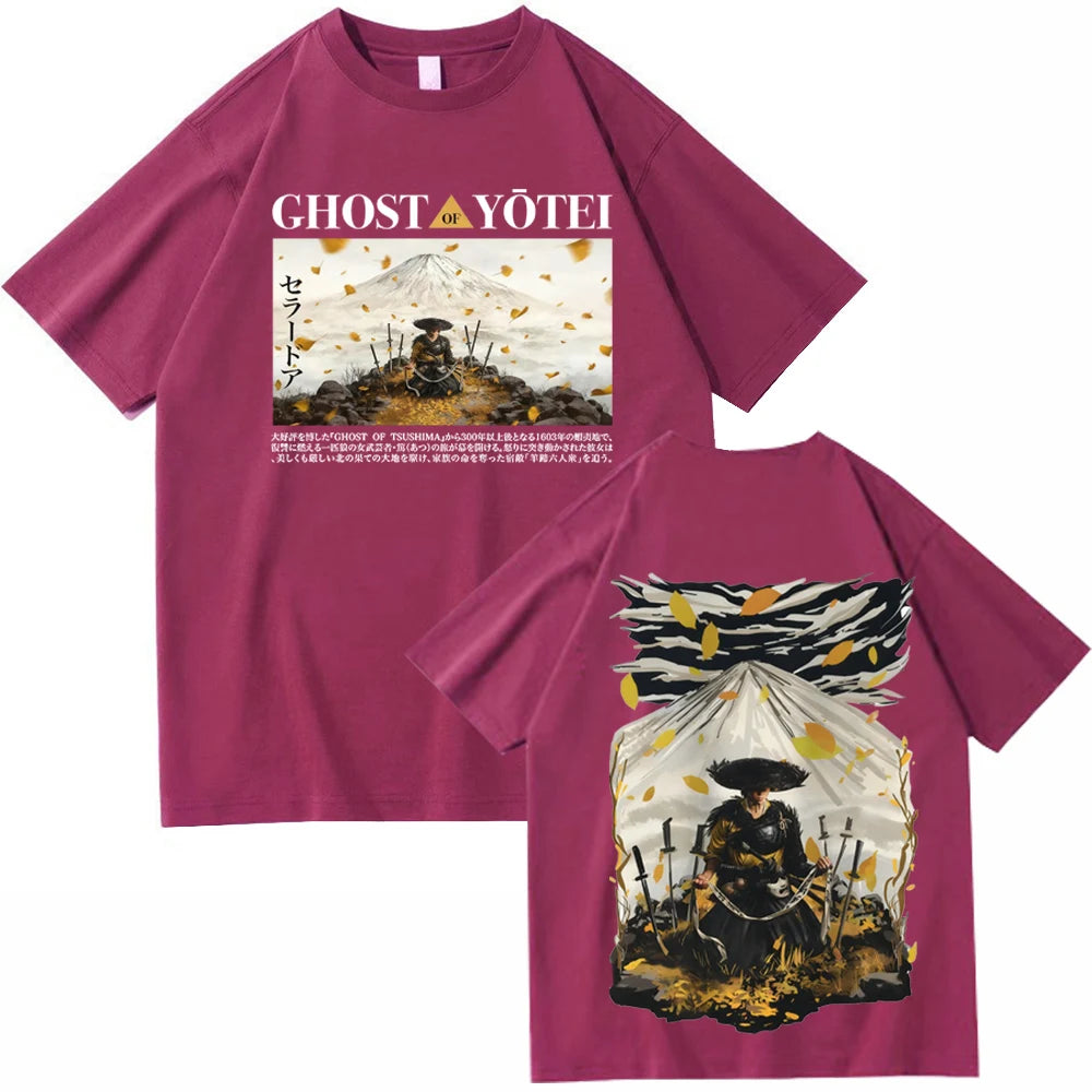 Burgundy Ghost Of Yotei Shirt Anime Atsu