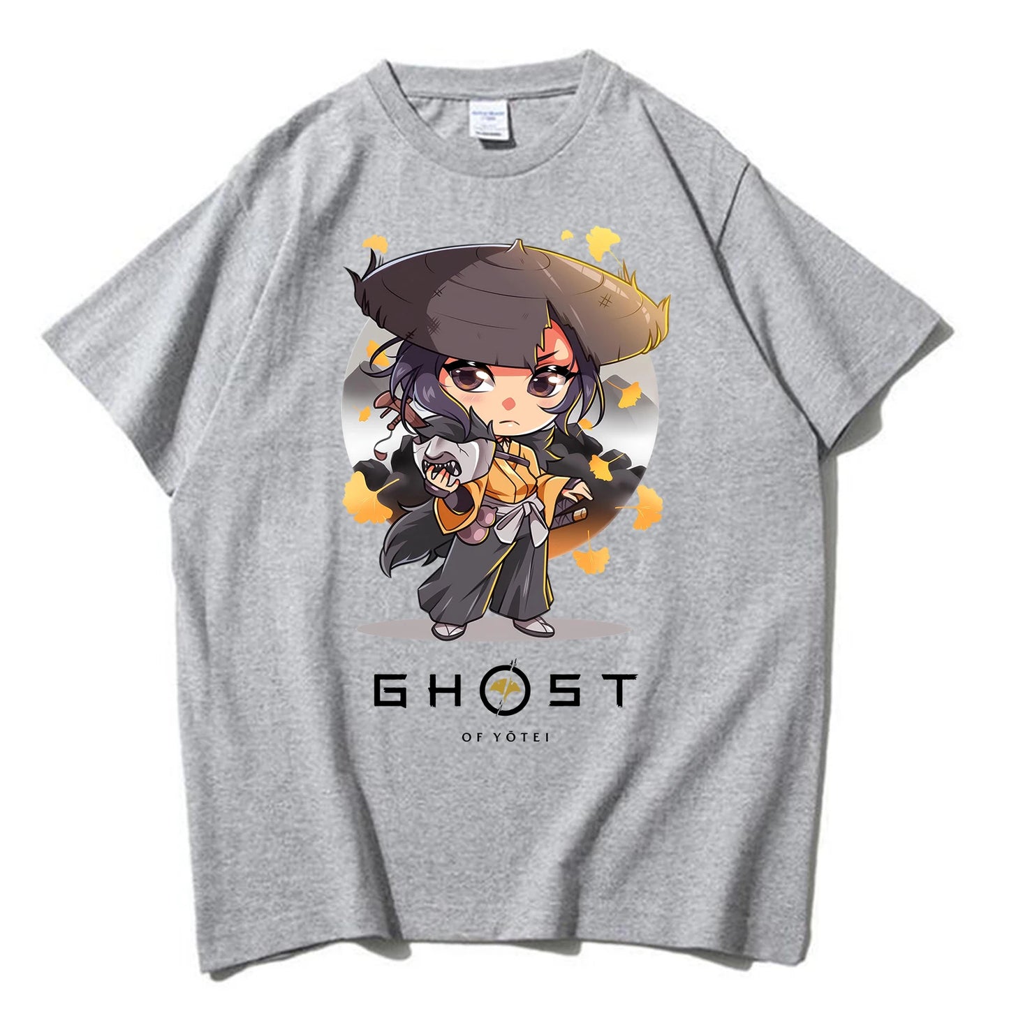 Ghost Of Yotei Kawaii Grey T-Shirt