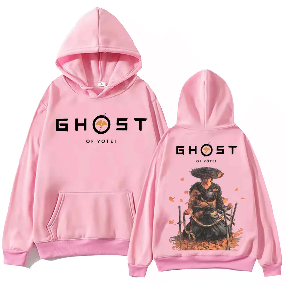 Ghost of Yotei Atsu Sakai Clan Pink Hoodie
