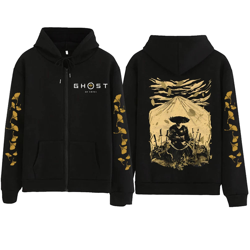 Black Ghost of Yotei Zipper Hoodie