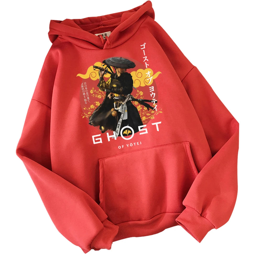 Ghost Of Yotei Red Hoodie Anime