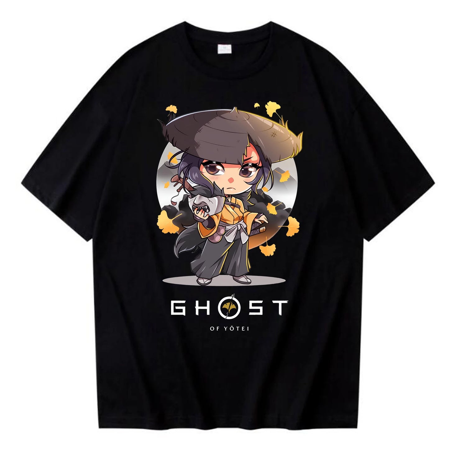 Ghost Of Yotei Kawaii Black T-Shirt