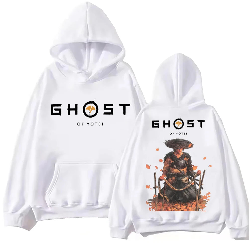 Ghost of Yotei Atsu Sakai Clan White Hoodie