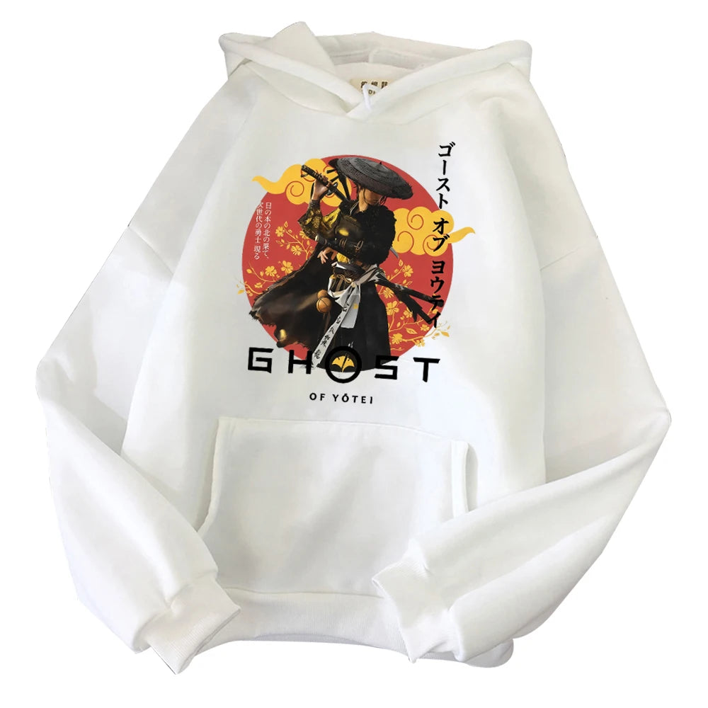 Ghost Of Yotei White Hoodie Anime