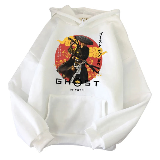 Ghost Of Yotei White Hoodie Anime