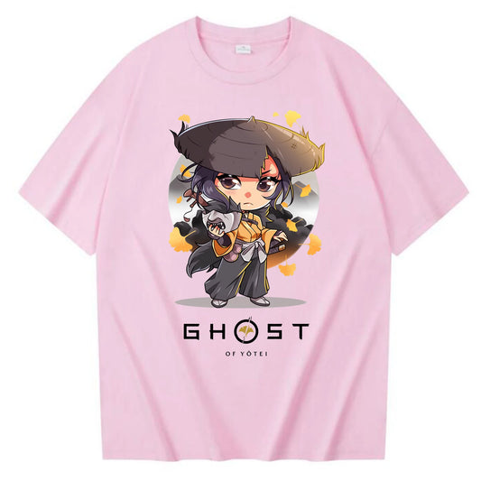 Ghost Of Yotei Kawaii Pink T-Shirt