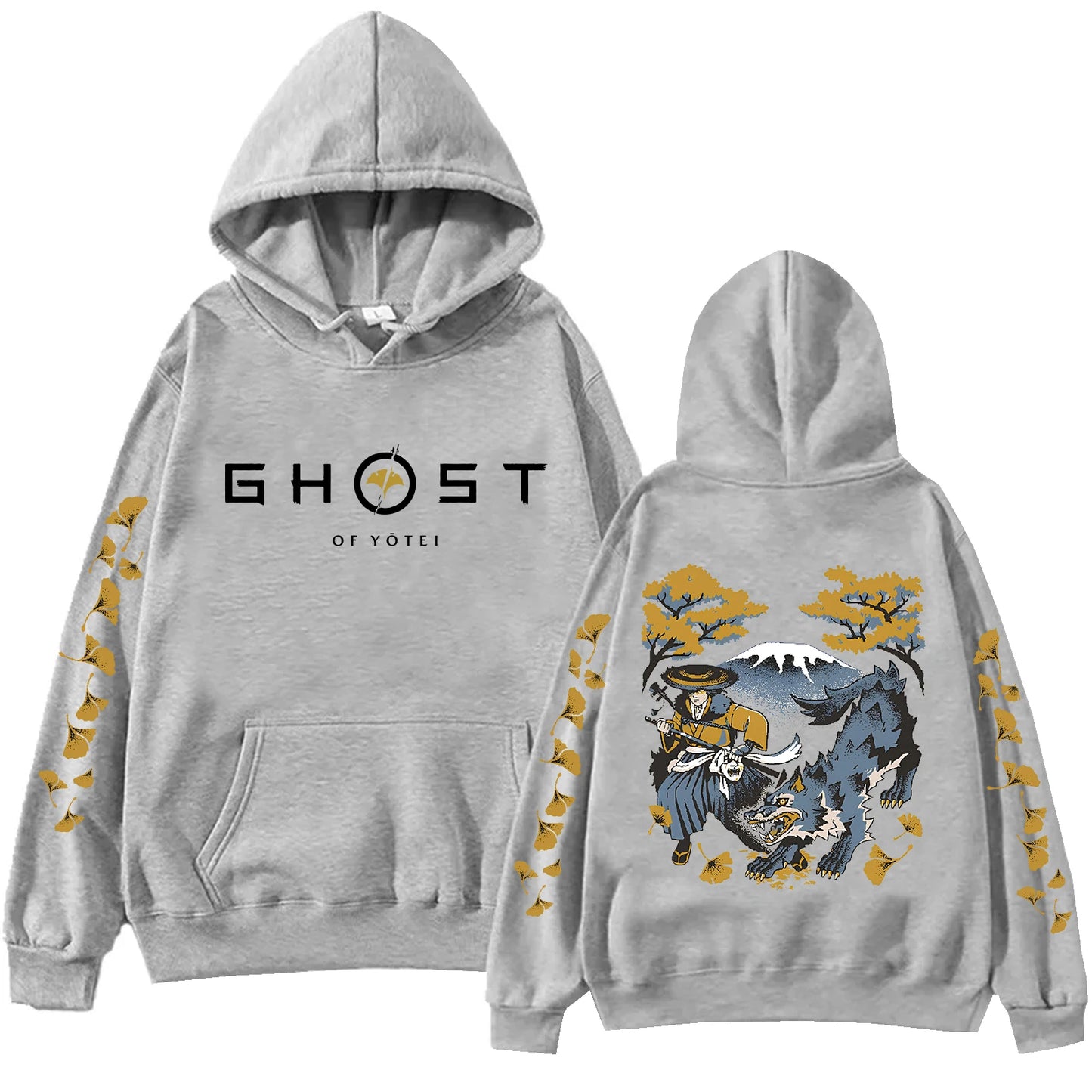 Ghost of Yotei Grey Hoodie