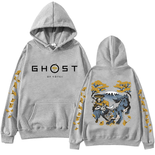 Ghost of Yotei Grey Hoodie