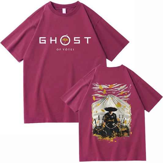 Ghost of Yotei Bungundy T-shirt