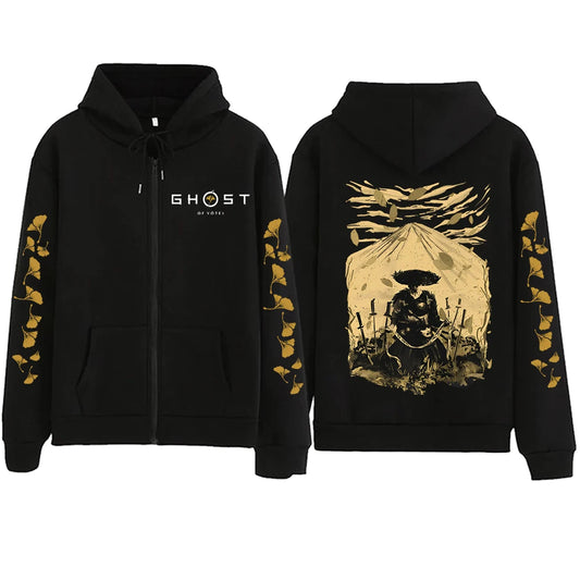 Black Ghost of Yotei Zipper Hoodie