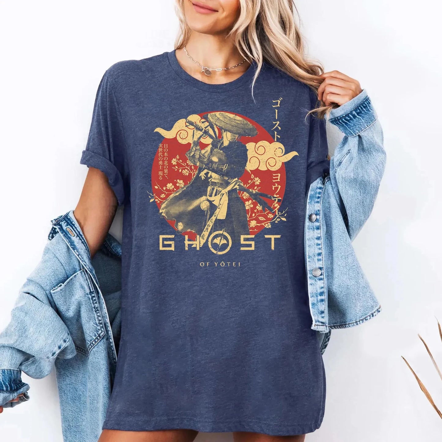 Ghost of Yotei Blue T-Shirt Graphic