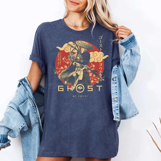 Ghost of Yotei Blue T-Shirt Graphic
