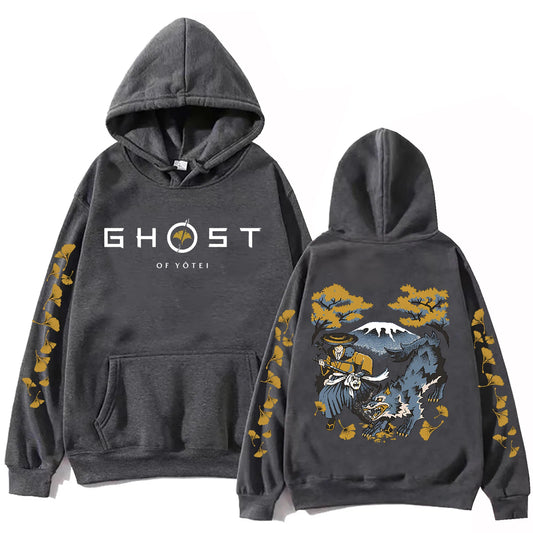 Ghost of Yotei Grey Hoodie